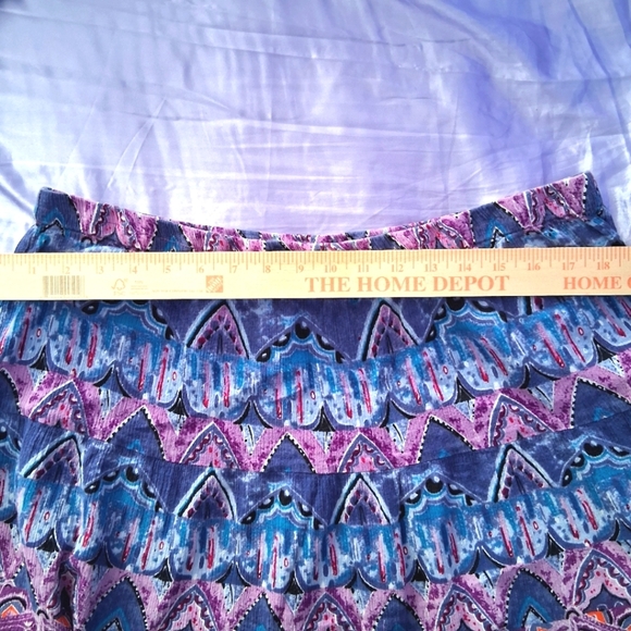 Vintage Oso Casuals Maxi Skirt Boho Full Cotton Purple Pink Fairy Gypsy Flare XL - Picture 8 of 12